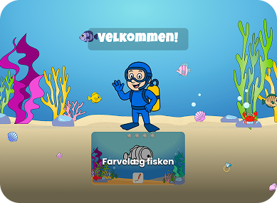 Akvariespil startskærm